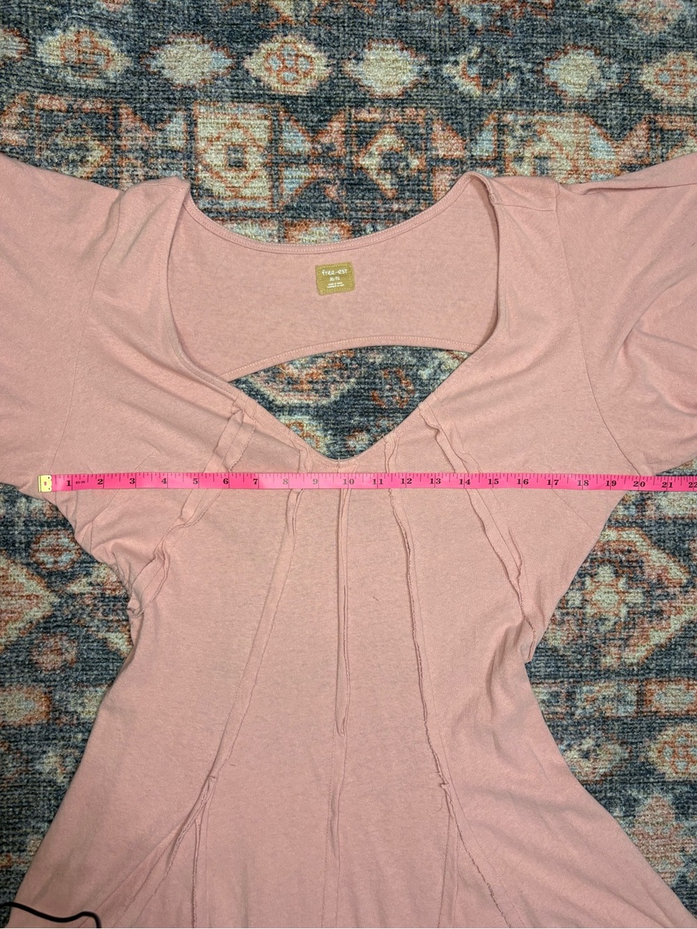 Free People Free-est Angelique Mini Dress Pink Blush open back size XL - Picture 9 of 12